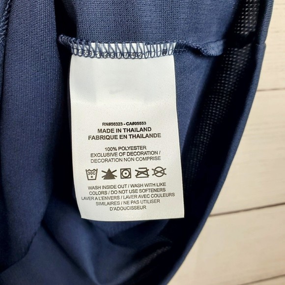 Nike Golf Dri-Fit Vertical Mesh Polo Shirt Mens Size XL Navy Short Sleeve NWT - Picture 8 of 10